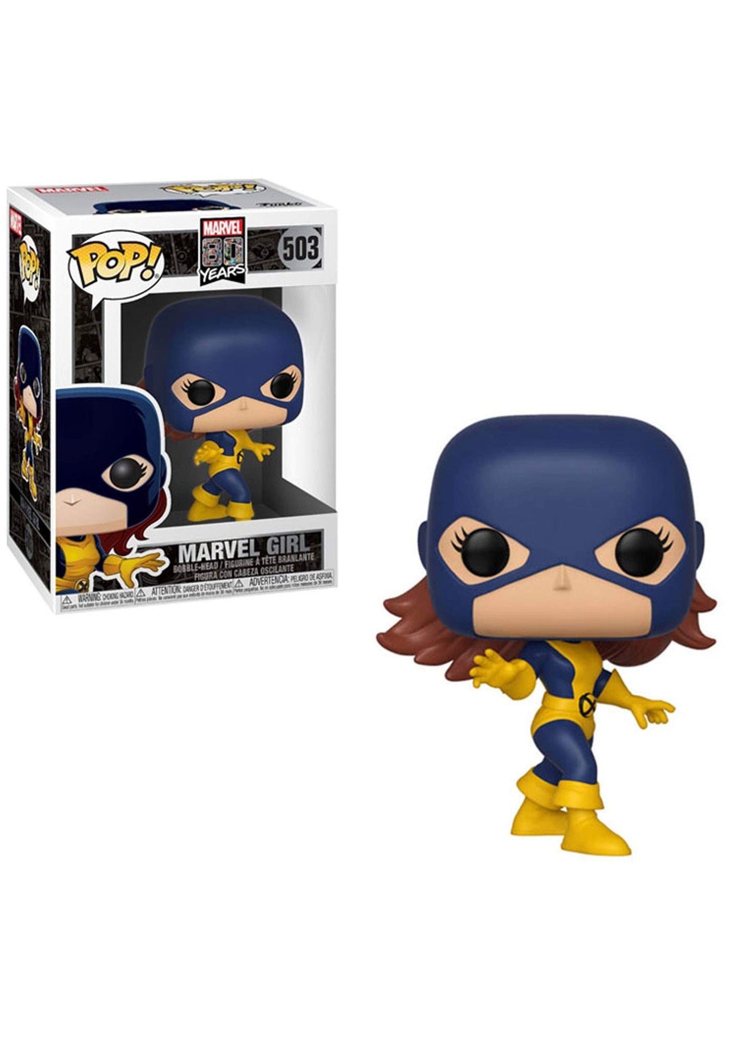 Funko Pop! Bobble 80th-First Appearance-Marvel Girl - Marvel Comics - Cómics Marvel - Figura de Vinilo Coleccionable - Idea de Regalo - Mercancia Oficial - Juguetes para Niños y Adultos