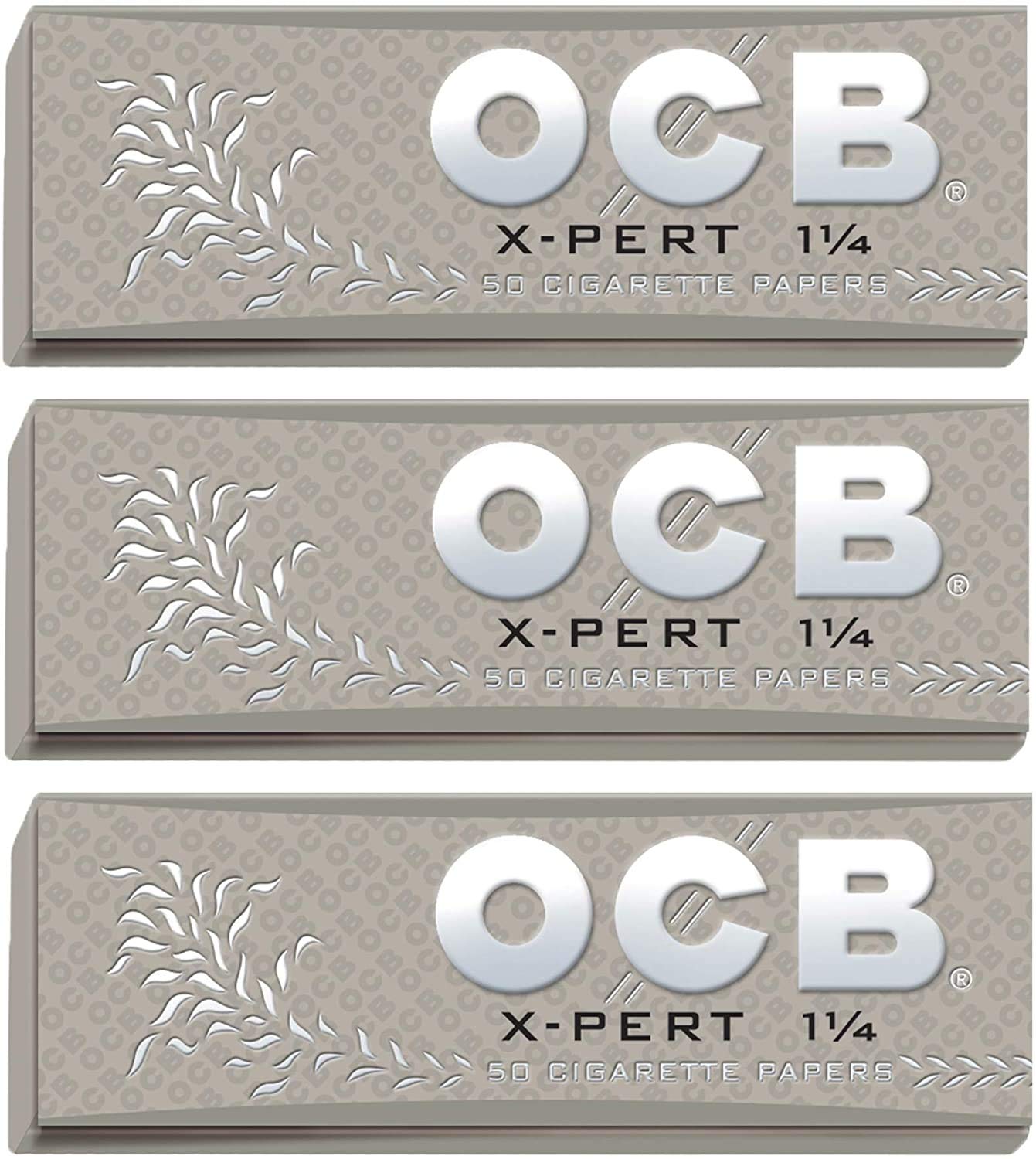 OCB X-Pert - Papel de liar de 1 1/4, 3 paquetes, 50 papeles cada uno