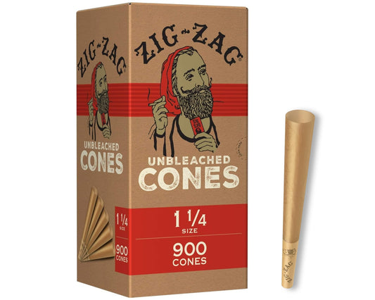 Zig-Zag Conos pre-enrollados sin blanquear tamaño 1 1/4 900 ct