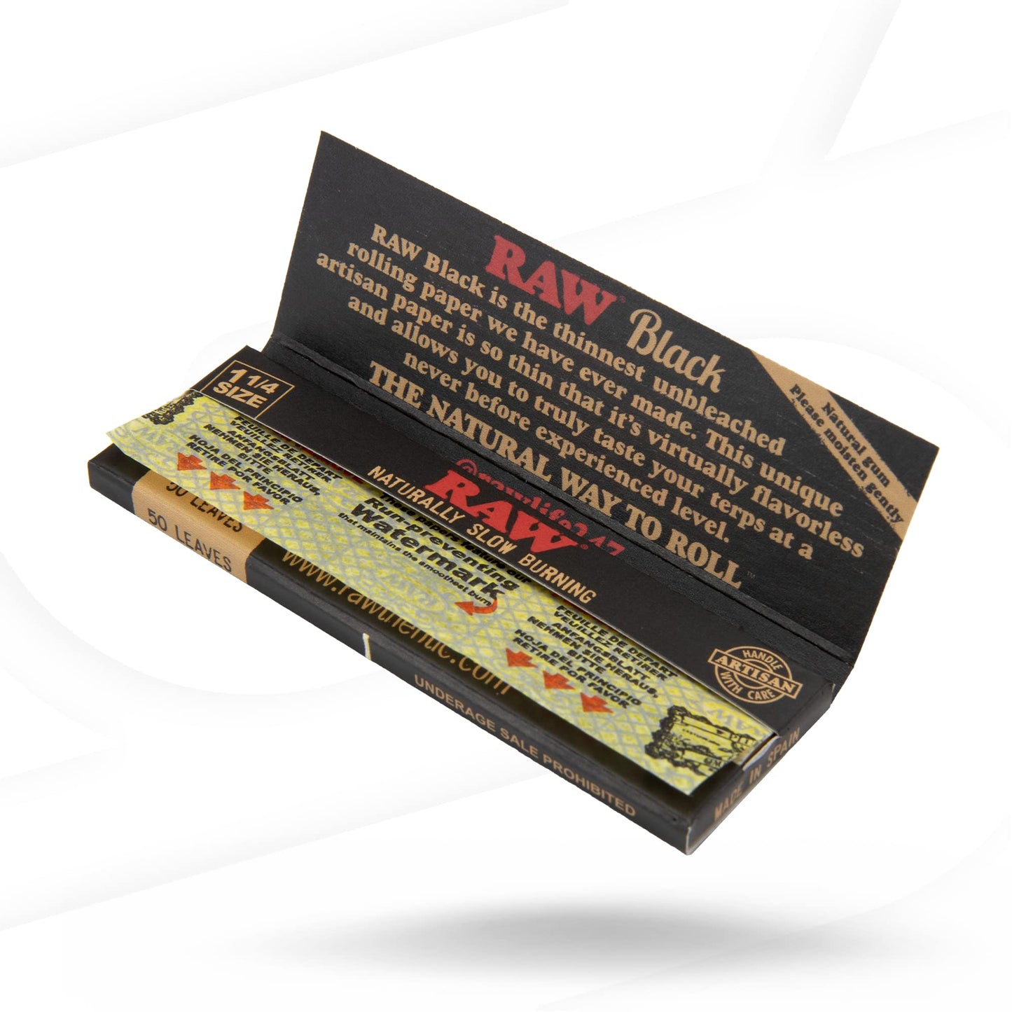 RAW Classic Black 1 1/4 Size (24 pack).