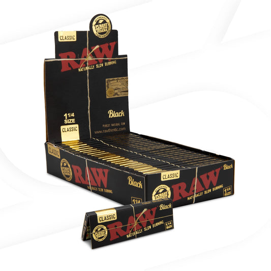 RAW Classic Black 1 1/4 Size (24 pack).