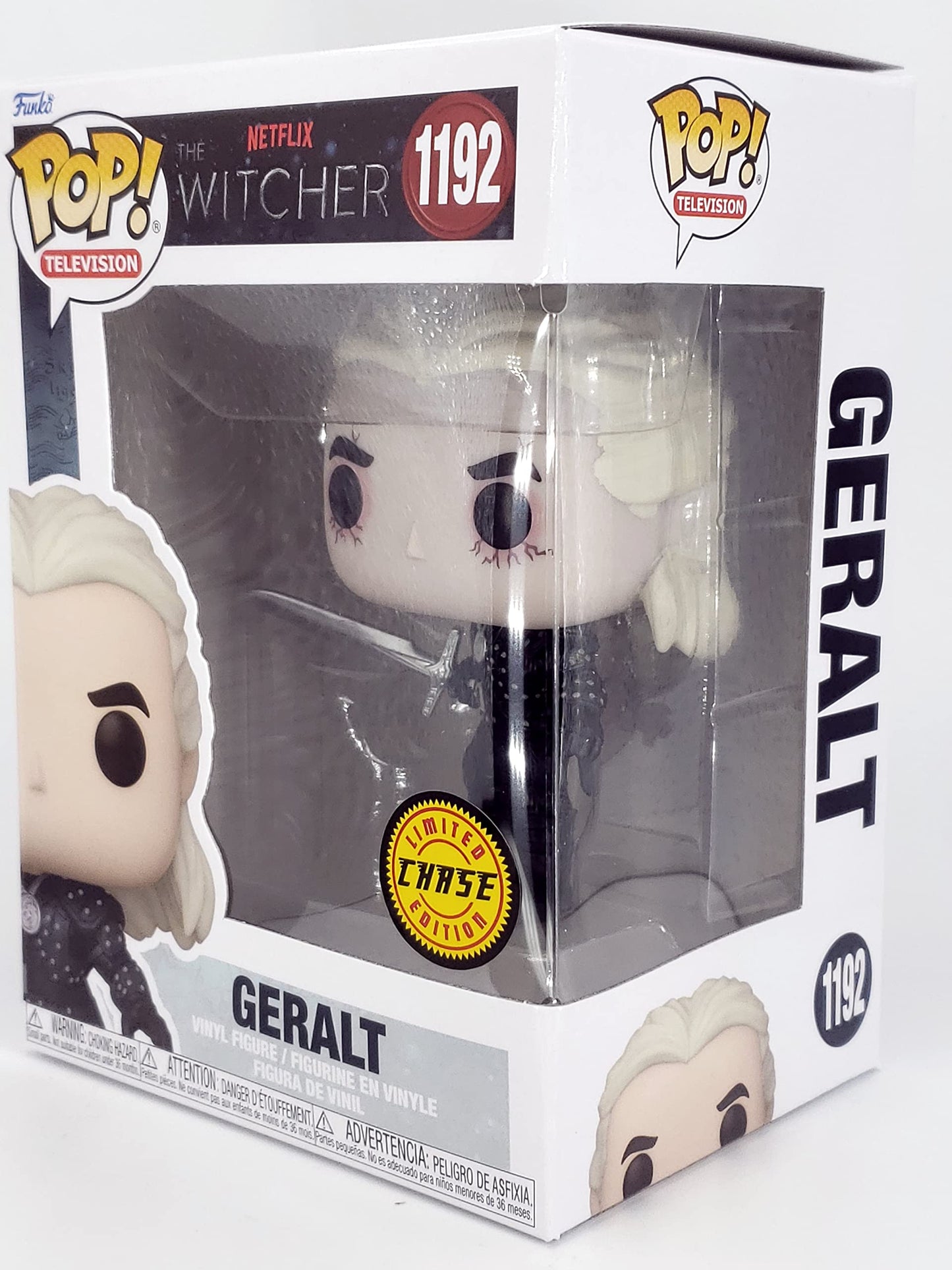 Funko Pop! TV: Witcher- Geralt Chase incluido con protector Pop EcoTEK