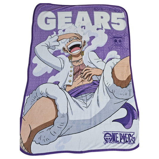 Geek Industry One Piece Luffy Gear 5 Cobija Manta Polar – 152 x 117 cm – Suave, Cálida y Oficial