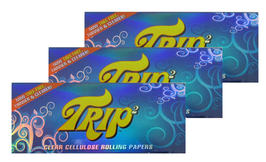 TRIP2 Clear Cellulose King Size Rolling Papers - 3 Packs!