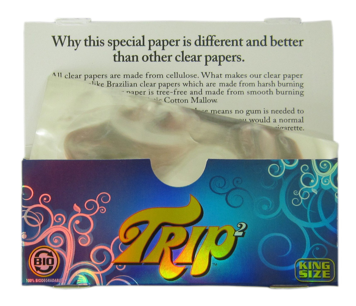 TRIP2 Clear Cellulose King Size Rolling Papers - 3 Packs!